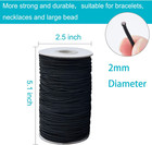 100 Yards 2 Mm Elastic Cord Stretch String Elastic Fabric String Beading Cord Cr