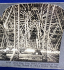 1931 Photo Airship Uss Akron Internal Girder Wrecked Zeppelin Airship Stereoview