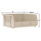 Akro-mils 6 Pack Akrobins Plastic Storage Bins  Space-saving Organizers  Red