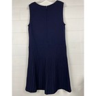 Vintage St John Collection By Marie Gray Navy Santana Knit Dress Pleated Size 12
