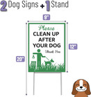 - No Dog Poop Signs For Yard  12  X 9   2 Pack With 1 Metal Stake  Clean Up Afte