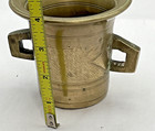 Antique Vintage Brass Mortar   Pestle Heavy Solid Pharmacy Apothecary