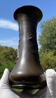 Antique Chinese Or Japanese Bronze Brass High Relief Dragon Vase