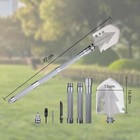 1 Pack Camping And Hiking Shovel  23in1 Folding Detachable Portable Spade Kit
