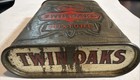Antique 1910 Twin Oaks Tobacco Flat Lid Vertical Pocket Tin Nice 4 5    W  Corks  