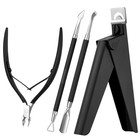 Luxury Stainless Steel Cuticle Nipper   Remover Set - Perfect For Acrylic Nails