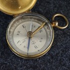 French Brass Pocket Compass Made In France Works Vintage    read
