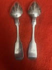 Antique Hildeburn   Watson Philadelphia Coin Silver 6     2 Serving Spoons 3 Grams