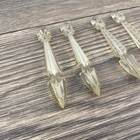 Vintage Lot Of 4 Hanging Spear Point Lucite   Plastic Prisms Lamp