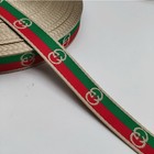 Auth Gucci Ribbon Green  3 4 In Wide X 1 Yard  Sell By The Yard - Green Red New
