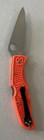 Endura 4 Vg-10 C10fpor Spyderco Orange Frn Seki City Japan Folding Knife