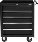 Lockable 5-drawer Rolling Tool Chest Tool Organizer Box W  Wheels For Warehouse