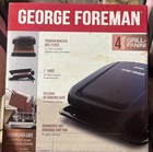 George Foreman Grill Panini Press 4-serving Removable Plate Electric Grp460 New