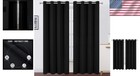 Elegant Blackout Curtains 52x84 Inches - Stylish Room Darkening Panels Set Of 2