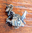 Vintage Disney Villian Honest John From Pinocchio Sterling Silver Charm  Fox