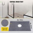 Shower Curb Kit 38  X 60  Central Drain Tray   Drainage   2 Cuttable Curbs