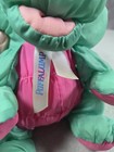 Vintage 1993 Fisher Price Puffalump Dinosaur Plush Green Pink Stuffed Toy