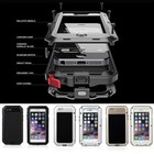 For Iphone 6 6s 7   Plus 5 5s Se Shockproof Aluminum Glass Metal Full Case Cover