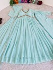 Anarkali Gown Pakistani Salwar Kameez Ready Made Suits Wedding Party Bollywood L