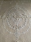 Antique Lace Tablecloth Embroidery Central Pattern Handmade 82 X 57 Inch Retro