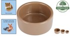 Classic Ceramic Pet Bowl For Small Animals  3-inch Brown Stoneware Dish