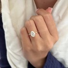 Igi 4 30ct Oval-cut Vs1 Lab Grown Diamond Prong Engagement Ring 14k Yellow Gold