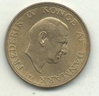 High Grade Unc 1958 Cs Denmark 2 Kroner Coin-may101