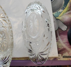 Lot Of 3 Vintage Anchor Hocking Clear Banana Boat Dish Star Of David Burst 9    
