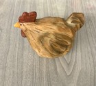 Rustic Vintage Clay Chicken Figurine  Chicken Figurine  Clay Pottery Chicken hen