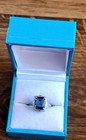 Antique Art Deco Filigree Sterling  Ring W color Changing Alexandrite  Sz 7  2g 