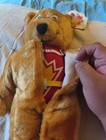 Vintage Dakin Petalcraft Super Ted Plush Teddy Bear W Cape   Fur Suit 1984 Rare