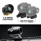 Swampfox Raider Red green Circle dot Reticle Sight Prism 1x20 Brc T2 Footprint