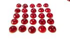Vintage  25  Ruby Red Glass  sign Reflector Warning Jewels  Not Cats Eye Faceted