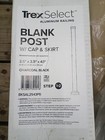 Trex Aluminum Post Charcoal Black 2 5   x2 5   x42    W cap   Skirt Bksal2543pb New 