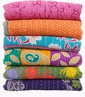 Wholesale Lot Of Indian Vintage Kantha Quilt Handmade Throw Revers  