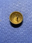 Antique French Champleve Enamel Multicolored Button