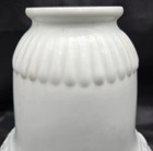 Vintage Milk Glass Lamp Light Shade Embossed Pansy Flowers 2-3 16  Fitter