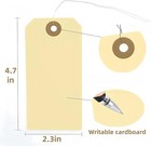 120 Pcs Hang Tags Labels With Reinforced Eyelet With Wire Cardboard For Labeling