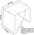 White Mosquito Net Tent For Bed   one Side Opening Canopy Netting Curtain Net