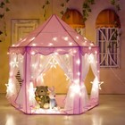 Girls Pink Princess Castle Cute Playhouse Children Kids Play Tent   6m Led Light