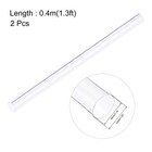 2pcs Clear Rigid Pvc Pipe 30mm Id X 32mm X 1 3ft 0 04  Wall Round Tube Tubing