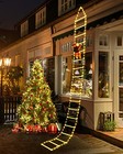 Christmas Decorations Led Ladder Lights With Climbing Santa 10ft Warm White
