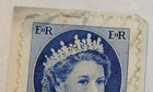 Canada Postage   Queen Elizabeth Ii   Blue 5   Stamp   Cancelled posted - 14