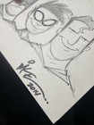 Animation Art Sketch Signed Autograph Convention Art Dc Comic Superman Batman Mt