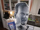 Vtg 90s Lipton Brisk Iced Tea Die Hard Bruce Willis 6  Standee Standup Cutout