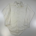 Vintage 70s Pelham Dress Shirt Mens 15 5 33 White Dacron Polyester Cotton Blend