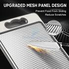 Double Sided Stainless Steel   Wheat Straw Cutting Board For Kitchen Camping