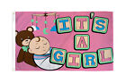 It s A Girl Flag 3x5ft Pregnancy Announcement Baby Shower Flag Decor