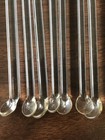 Vintage 15  Glass Swizzle Sticks Clear Drink Cocktail Stirrers Spoon Ends