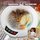 10x Magnifying Glass With Light And Stand  5 Color Modes Stepless Dimmable Led L